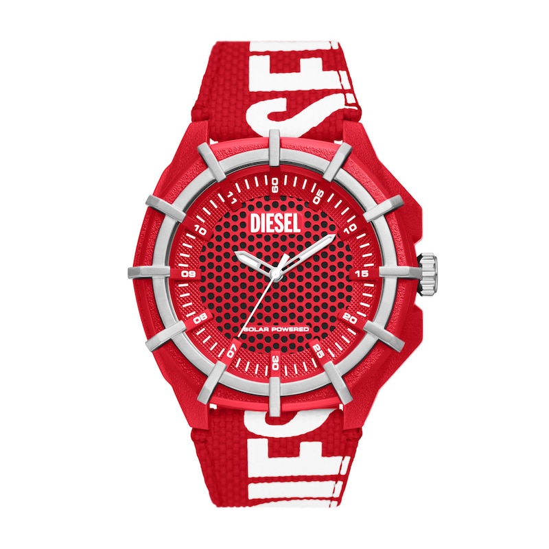 Diesel Framed Men’s Red Pro-Planet Textile Strap Watch