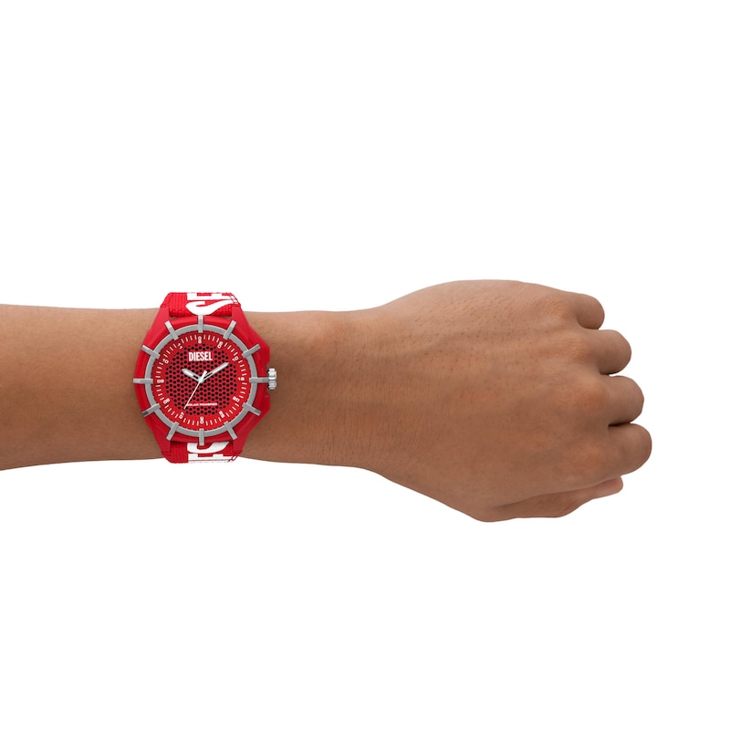 Main Image 3 of Diesel Framed Men’s Red Pro-Planet Textile Strap Watch