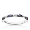 Thumbnail Image 0 of 9ct White Gold Sapphire 0.09ct Diamond Geometric Ring