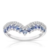 Thumbnail Image 0 of 9ct White Gold Sapphire 0.11ct Diamond Shaped Eternity Ring