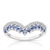 Thumbnail Image 1 of 9ct White Gold Sapphire 0.11ct Diamond Shaped Eternity Ring