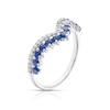 Thumbnail Image 2 of 9ct White Gold Sapphire 0.11ct Diamond Shaped Eternity Ring