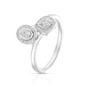 Thumbnail Image 2 of 9ct White Gold 0.25ct Total Diamond Two Stone Ring