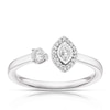 Thumbnail Image 1 of 9ct White Gold 0.15ct Total Diamond Open Two Stone Ring