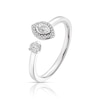 Thumbnail Image 2 of 9ct White Gold 0.15ct Total Diamond Open Two Stone Ring
