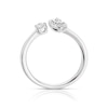 Thumbnail Image 3 of 9ct White Gold 0.15ct Total Diamond Open Two Stone Ring