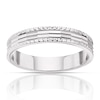 Thumbnail Image 1 of 9ct White Gold 4mm Patterned Wedding Band