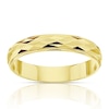 Thumbnail Image 1 of 9ct Yellow Gold Handcrafted Diamond Cut 4mm Wedding Band