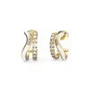 Thumbnail Image 1 of Guess Gold Plated Crystal Double Hoop Wave Stud Earrings