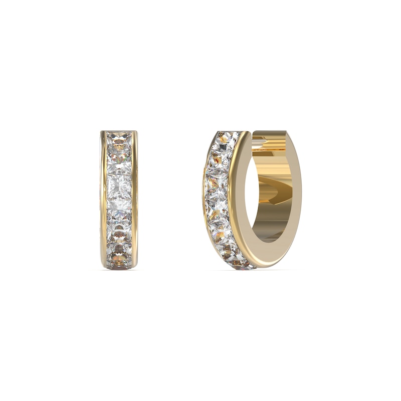 Main Image 1 of Guess Gold Plated Crystal Hoop Earrings