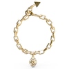 Thumbnail Image 1 of Guess Gold Plated Crystal Heart Cage Charm Bracelet