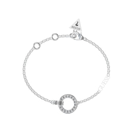 Guess Rhodium Plated Pavé Set Crystal Bracelet