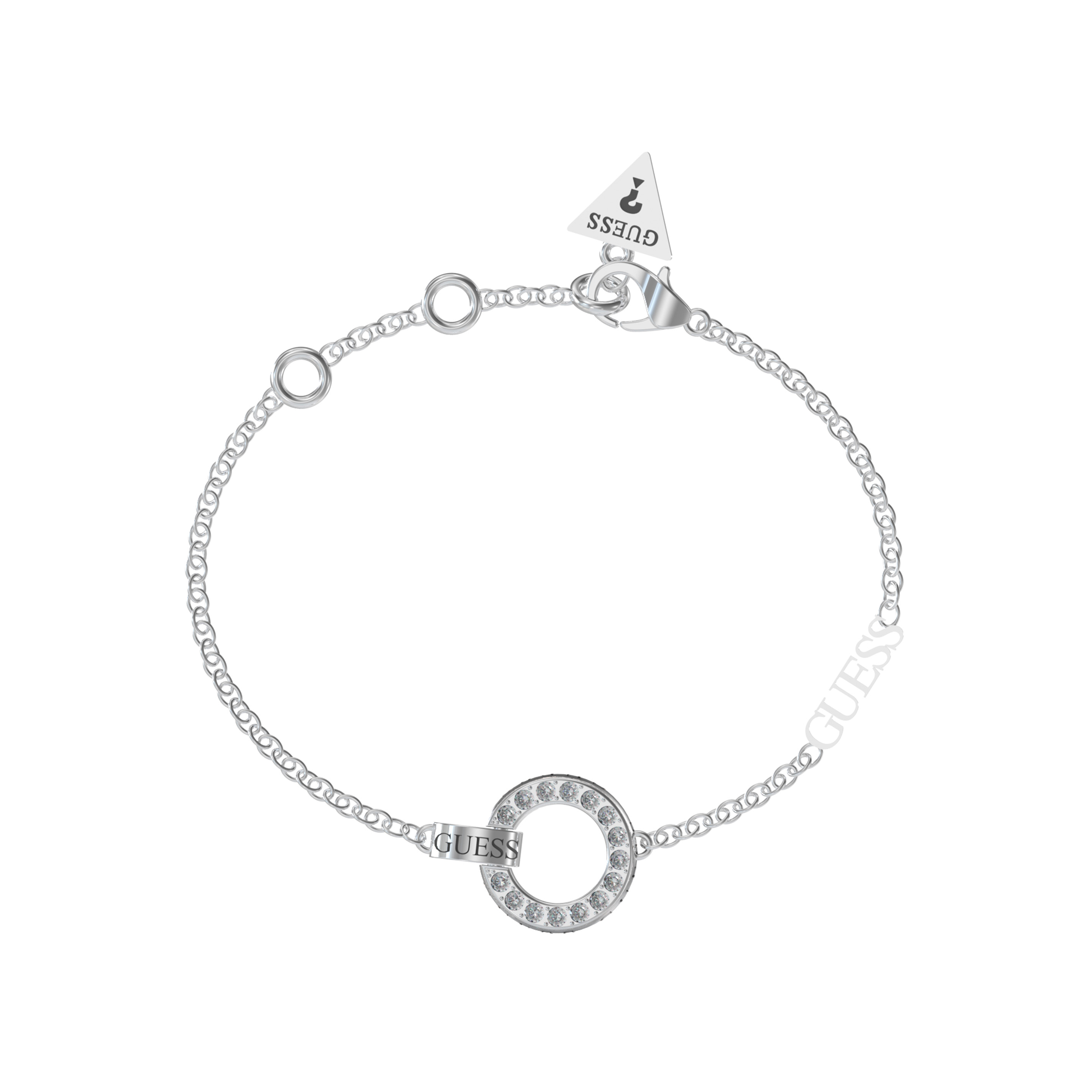 Main Image 1 of Guess Rhodium Plated Pavé Set Crystal Bracelet