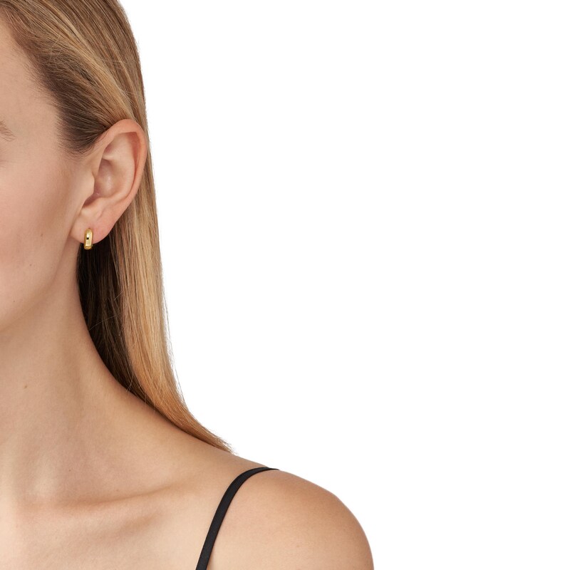 Main Image 3 of Michael Kors Premium Gold Tone Hoop Earrings