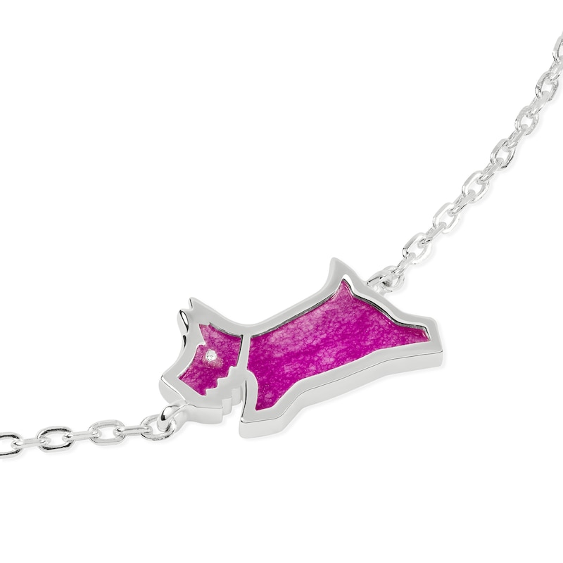 Main Image 2 of Radley Sterling Silver Pink Resin Dog Belcher Bracelet