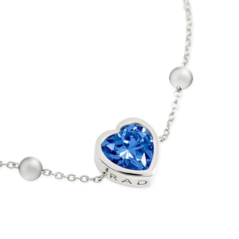 Radley Sterling Silver Blue Heart Stone Bracelet