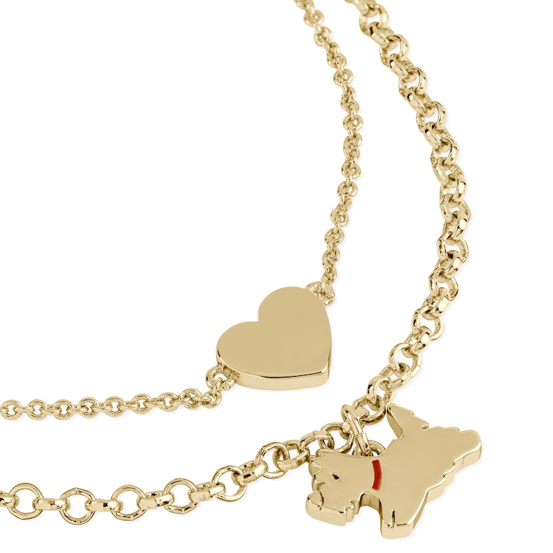 Main Image 2 of Radley Ladies 18ct Gold Plated Layered Dog & Heart Bracelet