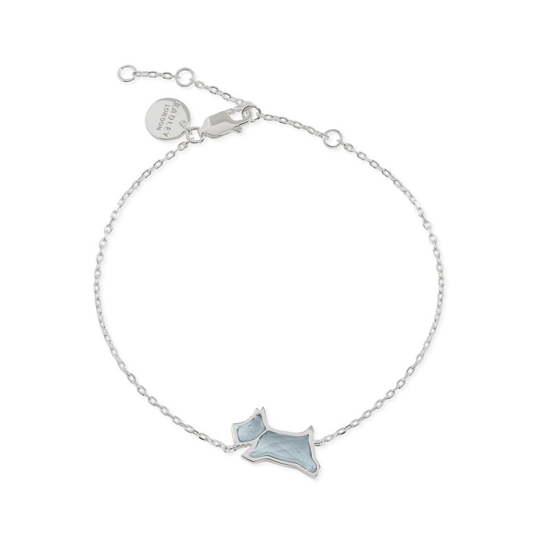 Radley Sterling Silver Blue Stone Dog Bracelet