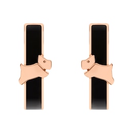 Radley Ladies 18ct Rose Gold Plated Dog Huggie Hoop Earrings