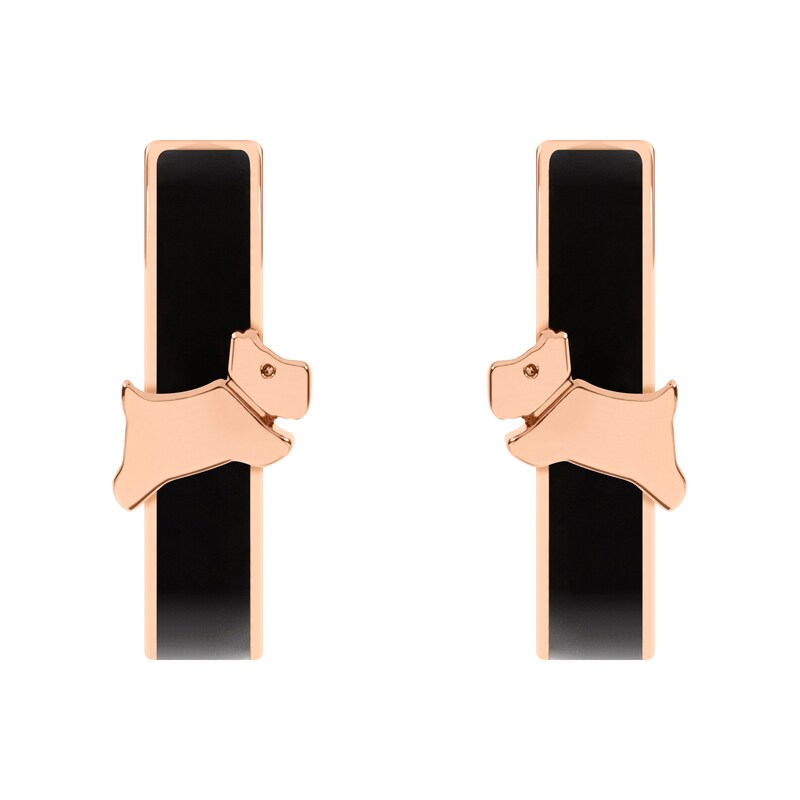 Radley Ladies 18ct Rose Gold Plated Dog Huggie Hoop Earrings