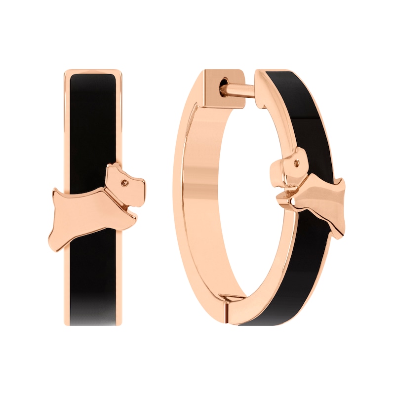 Radley Ladies 18ct Rose Gold Plated Dog Huggie Hoop Earrings