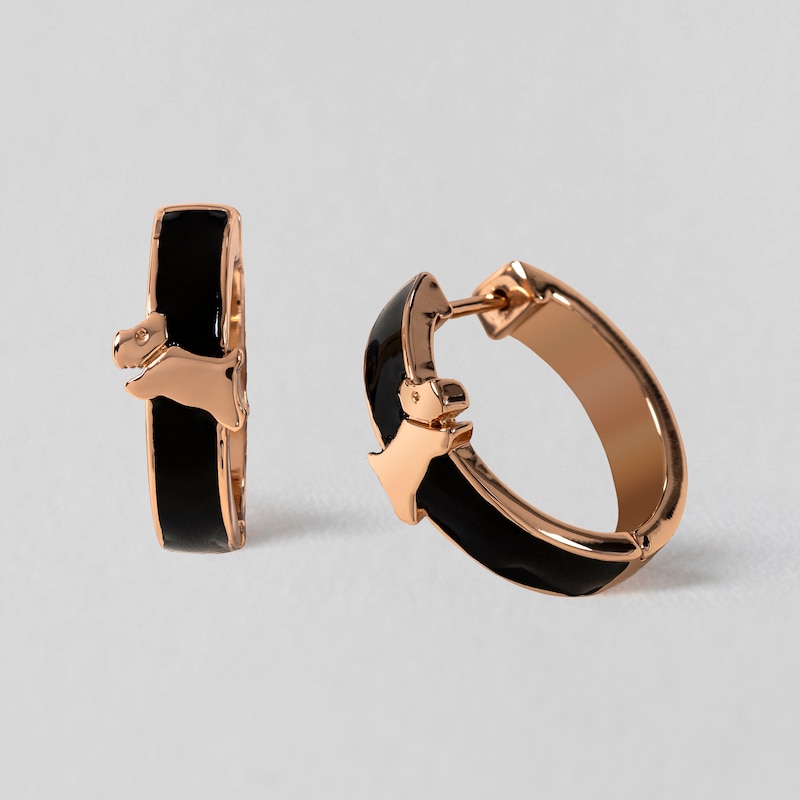 Radley Ladies 18ct Rose Gold Plated Dog Huggie Hoop Earrings