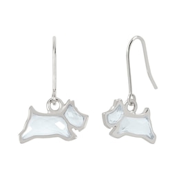 Radley Sterling Silver Blue Stone Dog Drop Earrings