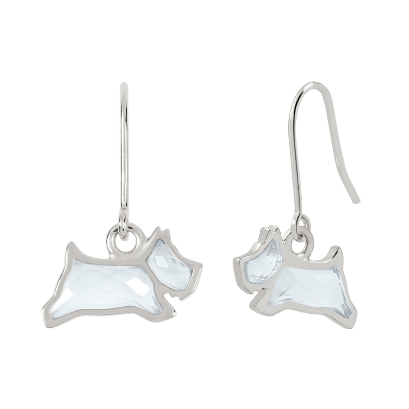 Main Image 1 of Radley Sterling Silver Blue Stone Dog Drop Earrings