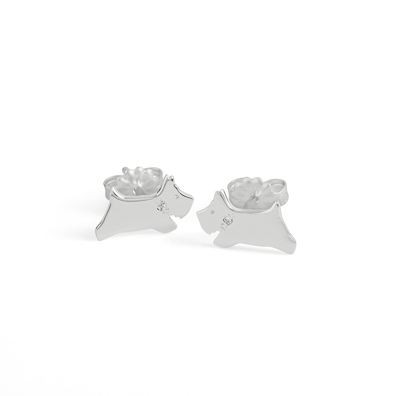 Main Image 3 of Radley Ladies Sterling Silver Diamond Jumping Dog Earrings