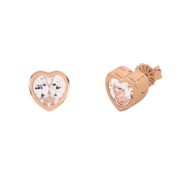 Radley 18ct Rose Gold Plated Silver Heart Earrings