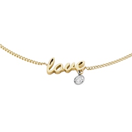 Fossil Sadie Love Notes Two-Tone Steel Station Bracelet