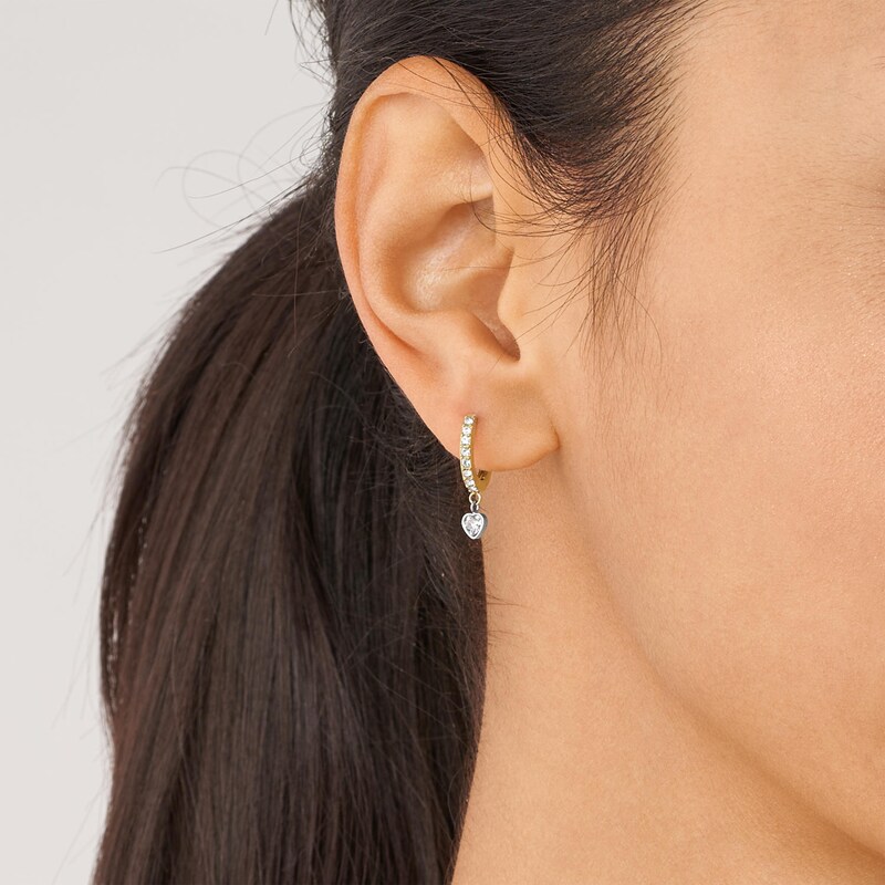 Fossil Sadie Tokens Of Affection Two Tone Hoop Earrings