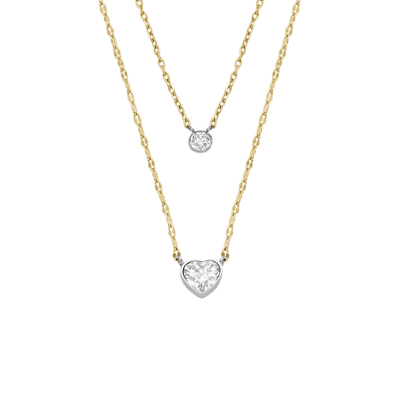 Main Image 2 of Fossil Sadie Tokens Of Affection Gold Tone Steel Necklace