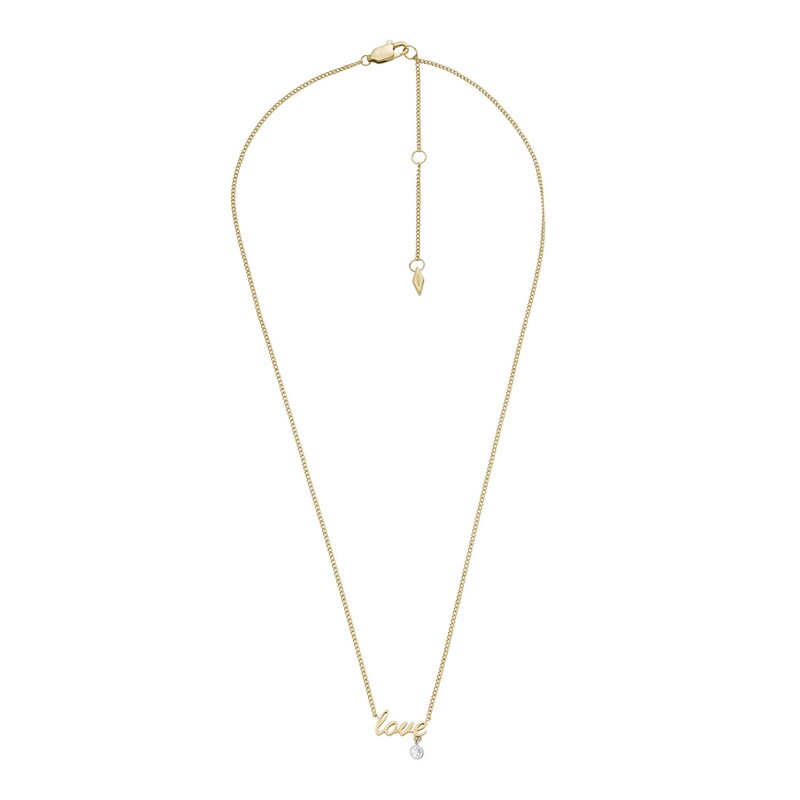 Main Image 1 of Fossil Sadie Love Notes Two-Tone Steel Pendant Necklace
