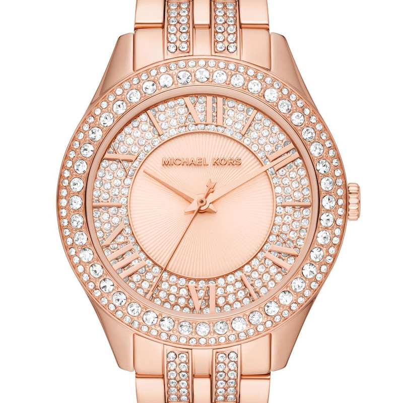 Michael Kors Harlowe Rose Gold Tone Bracelet Watch