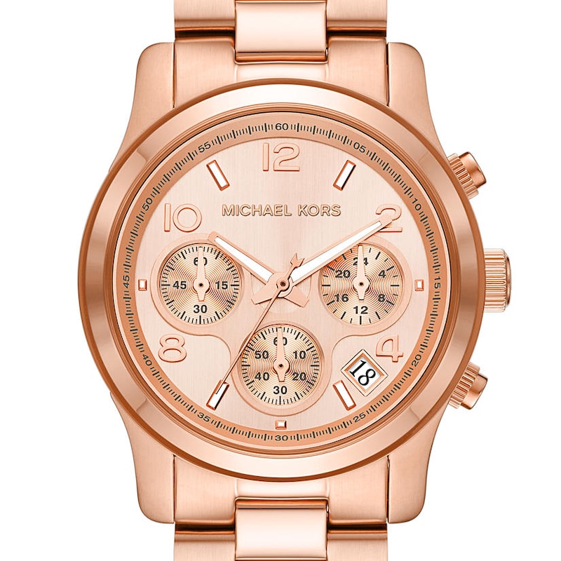 Michael Kors Runway Ladies’ Rose Gold Tone Bracelet Watch