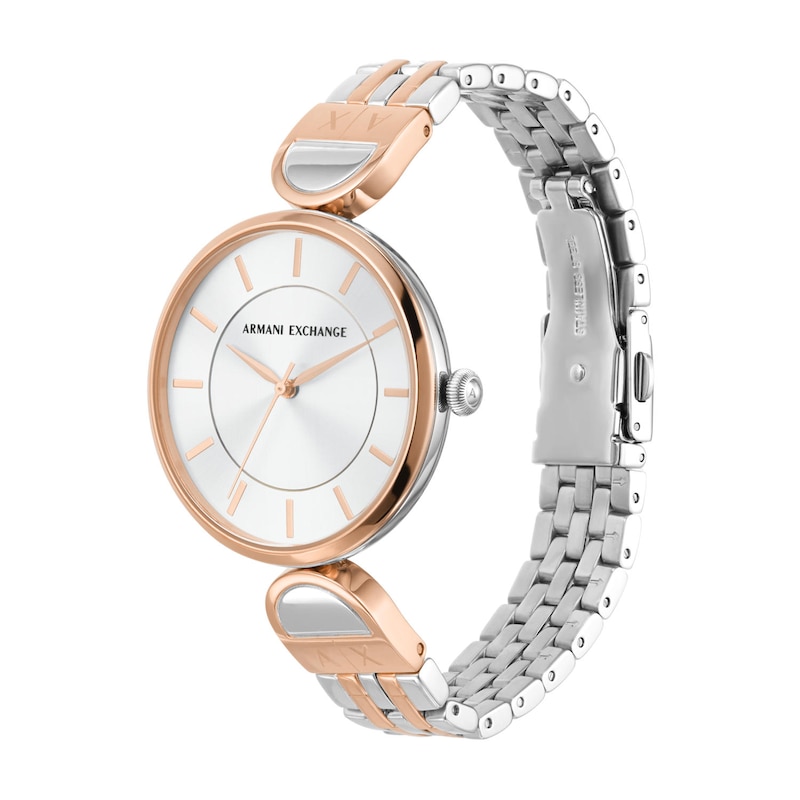 Armani Exchange Ladies' Two Tone Bracelet Watch