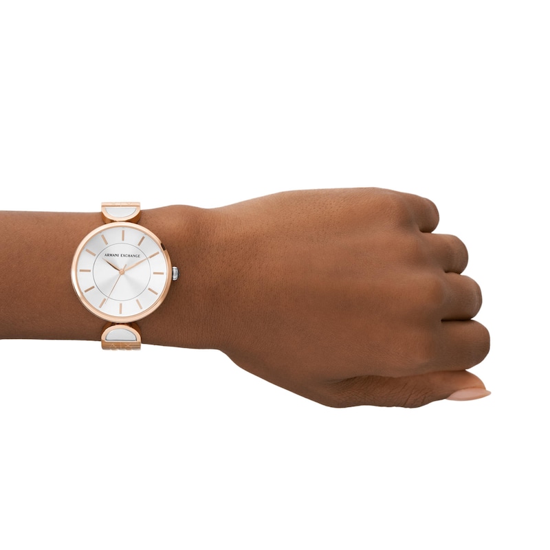 Armani Exchange Ladies' Two Tone Bracelet Watch