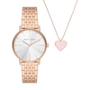 Thumbnail Image 1 of Armani Exchange Rose Gold Tone Watch & Pendant Gift Set