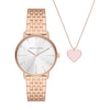 Thumbnail Image 2 of Armani Exchange Rose Gold Tone Watch & Pendant Gift Set