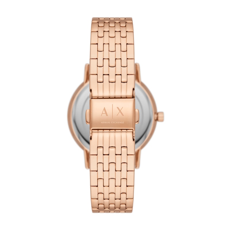 Armani Exchange Rose Gold Tone Watch & Pendant Gift Set