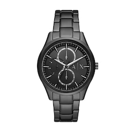 Armani Exchange Men's Black Stainless Steel Bracelet Watch