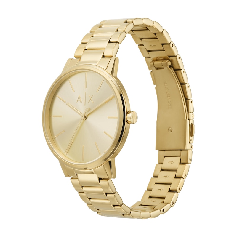 Main Image 5 of Armani Exchange Men's Gold Tone Bracelet & Watch Gift Set