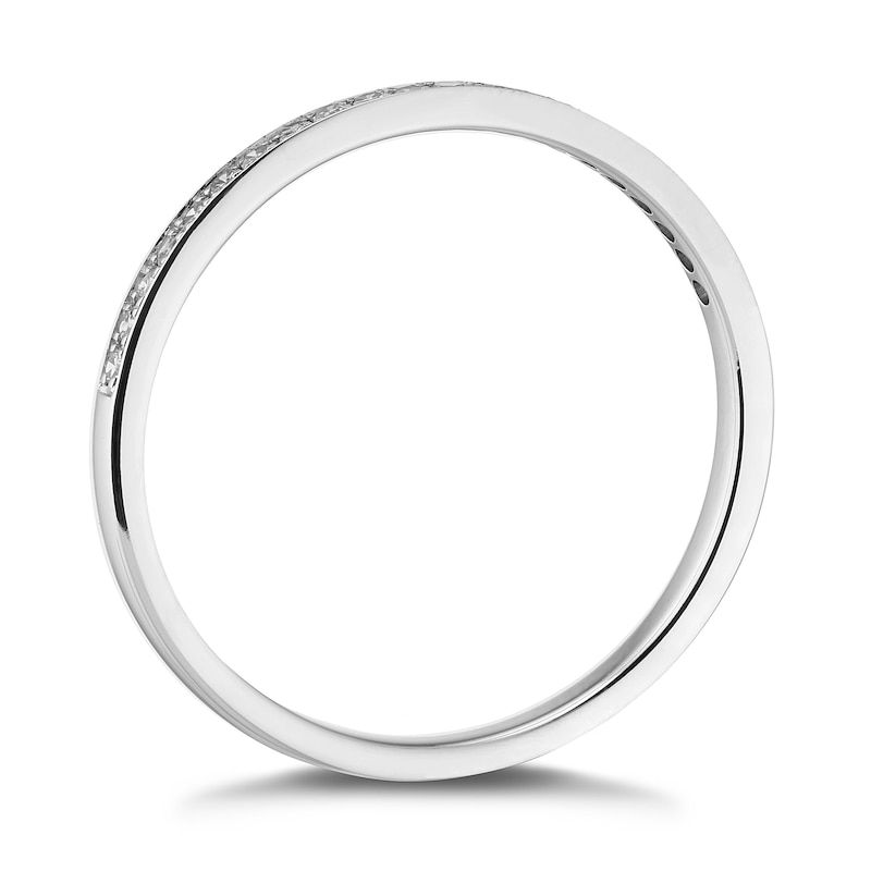 Main Image 2 of Platinum Channel Set 0.10ct Diamond Half Eternity Ring