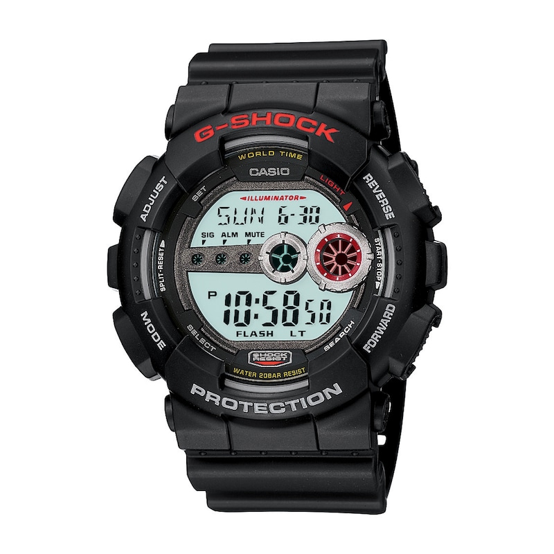 Main Image 1 of G-Shock GD-100-1AER Men's Illuminator LCD Black Resin Strap Watch