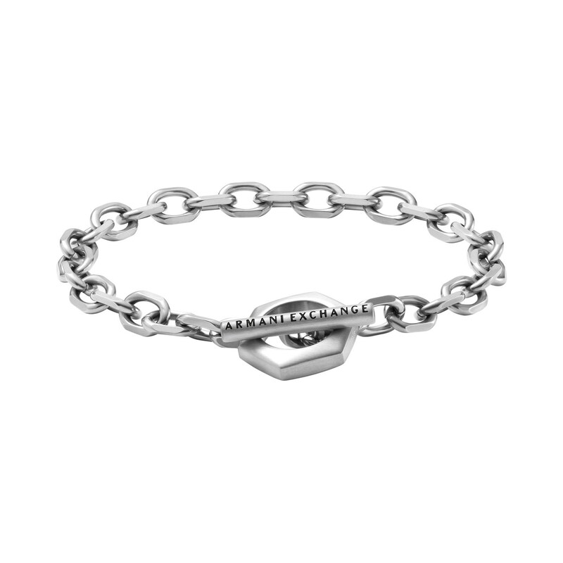 Armani Exchange Men's Steel Chain Toggle Bracelet | H.Samuel