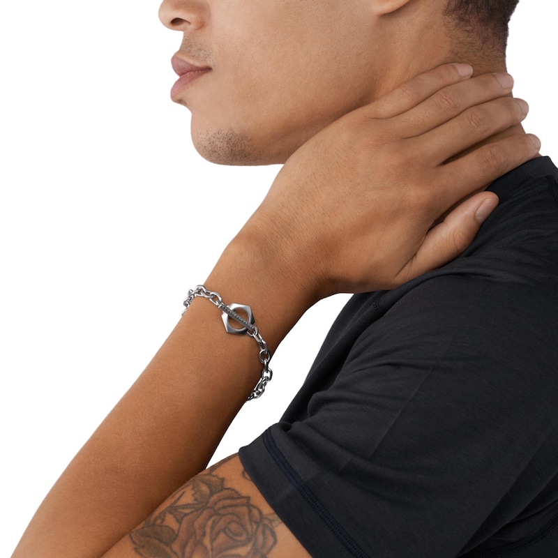 Main Image 2 of Armani Exchange Men's Steel Chain Toggle Bracelet