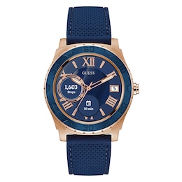 Guess Connect Touch Blue Silicone Strap Smartwatch