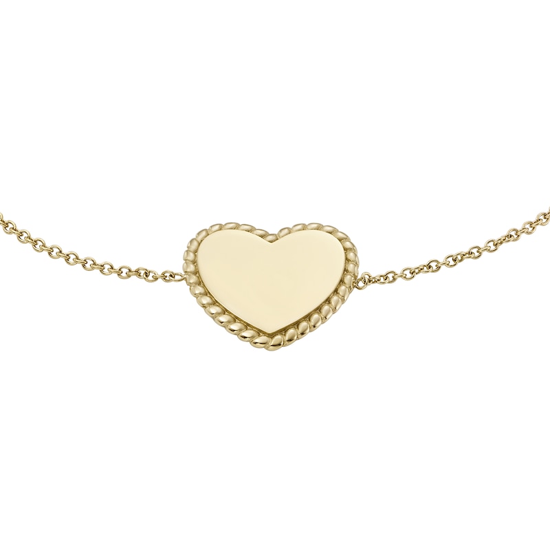 Main Image 2 of Fossil Drew Gold Tone Stainless Steel Pendant Bracelet