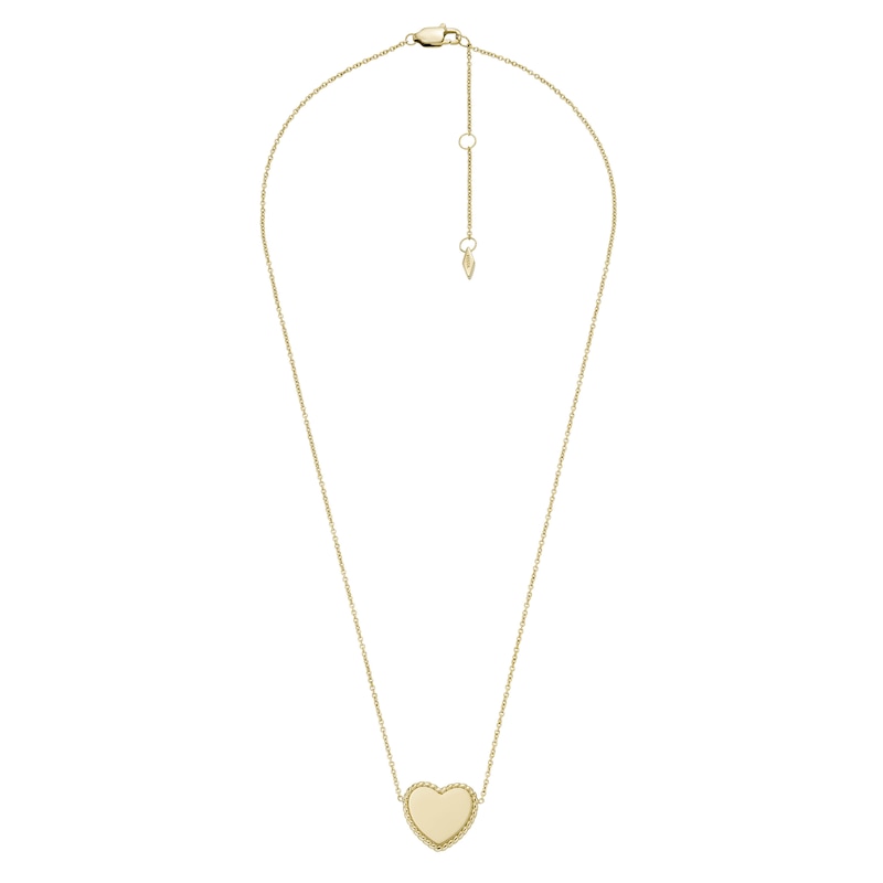 Main Image 3 of Fossil Drew Gold Tone Stainless Steel Pendant Necklace